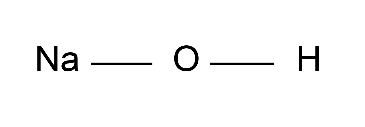 Caustic Soda molecule illustration