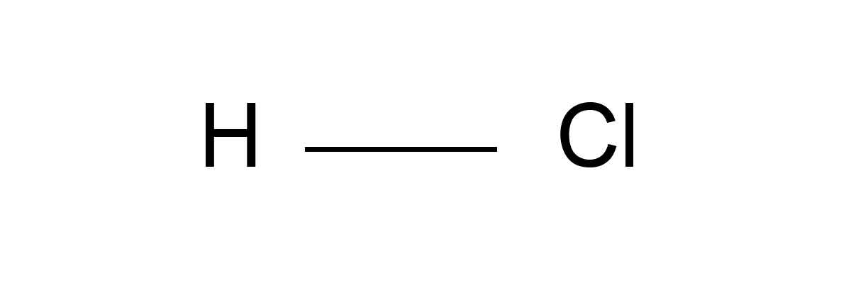 Hydrochloric Acid molecule illustration