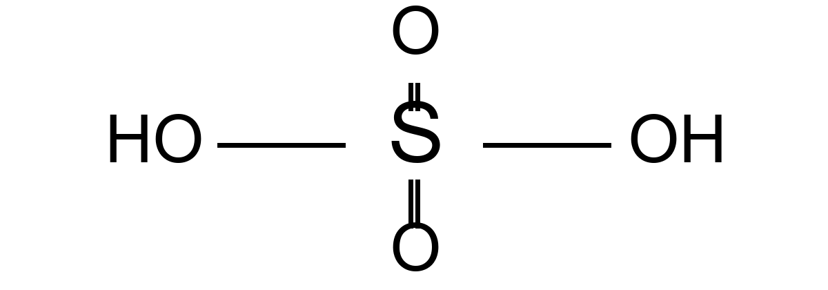 Sulphuric Acid molecule illustration